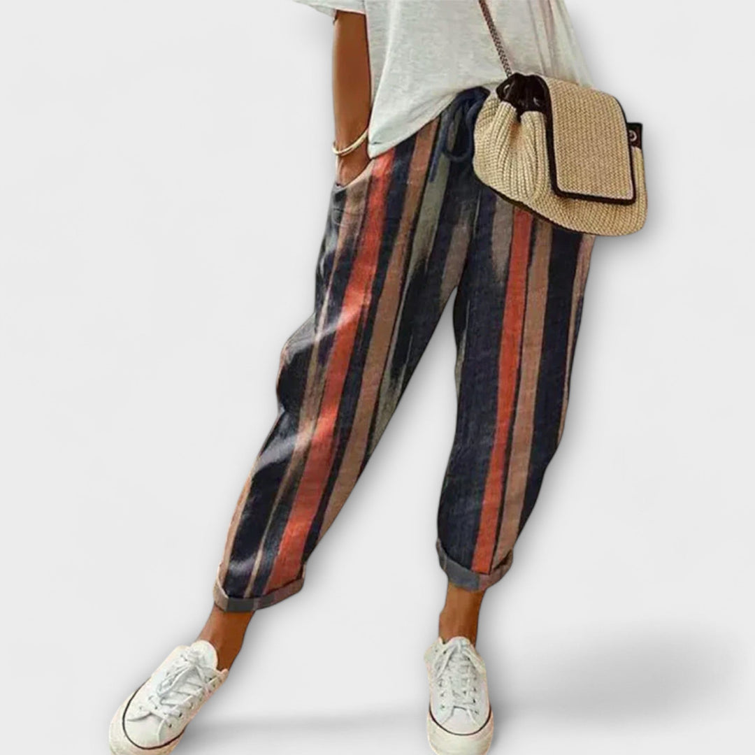 Almudena - Cómodo Pantalón de Algodón y Lino