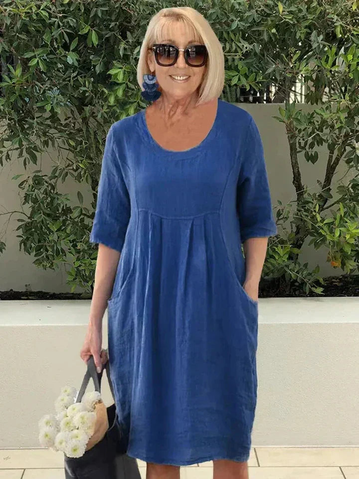 Oriana - Vestido Suelto con Bolsillos