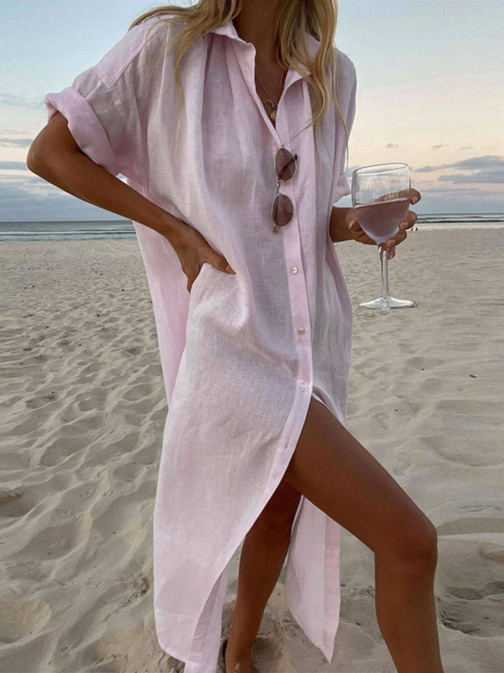 Soledad - Vestido Maxi Camisa Holgada