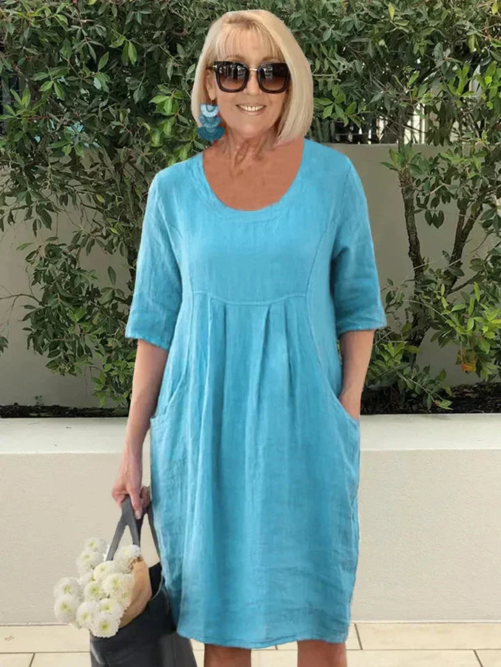 Oriana - Vestido Suelto con Bolsillos