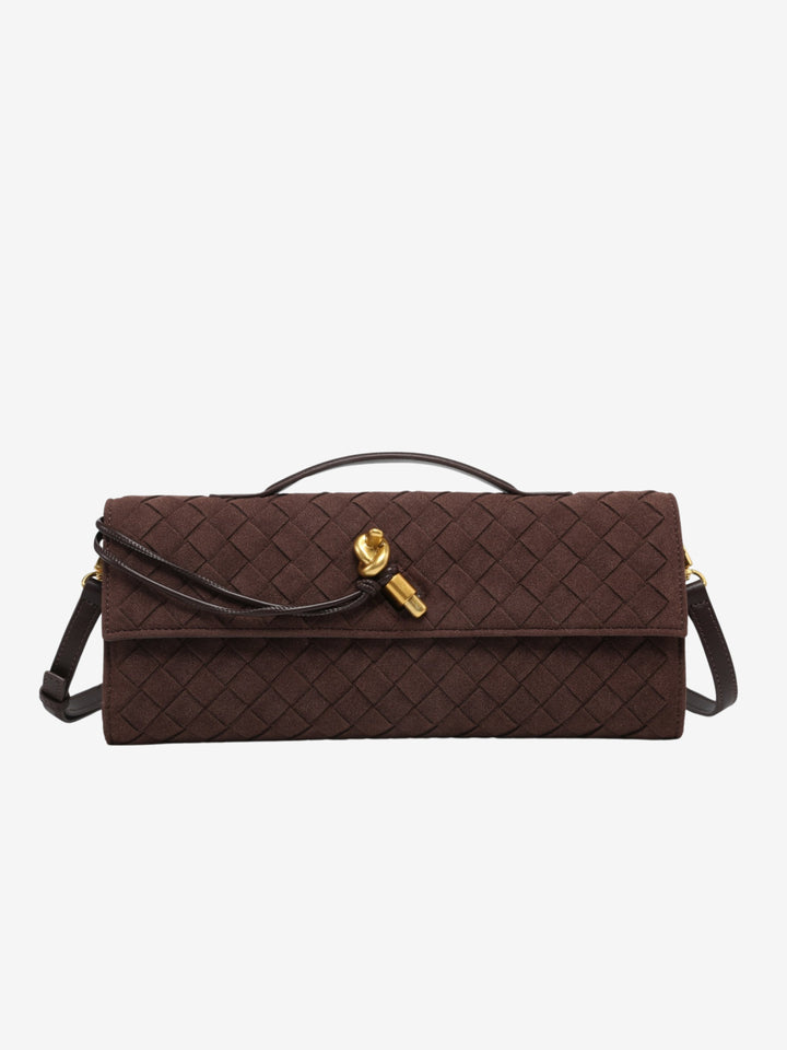 Araceli - Woven Suede Clutch