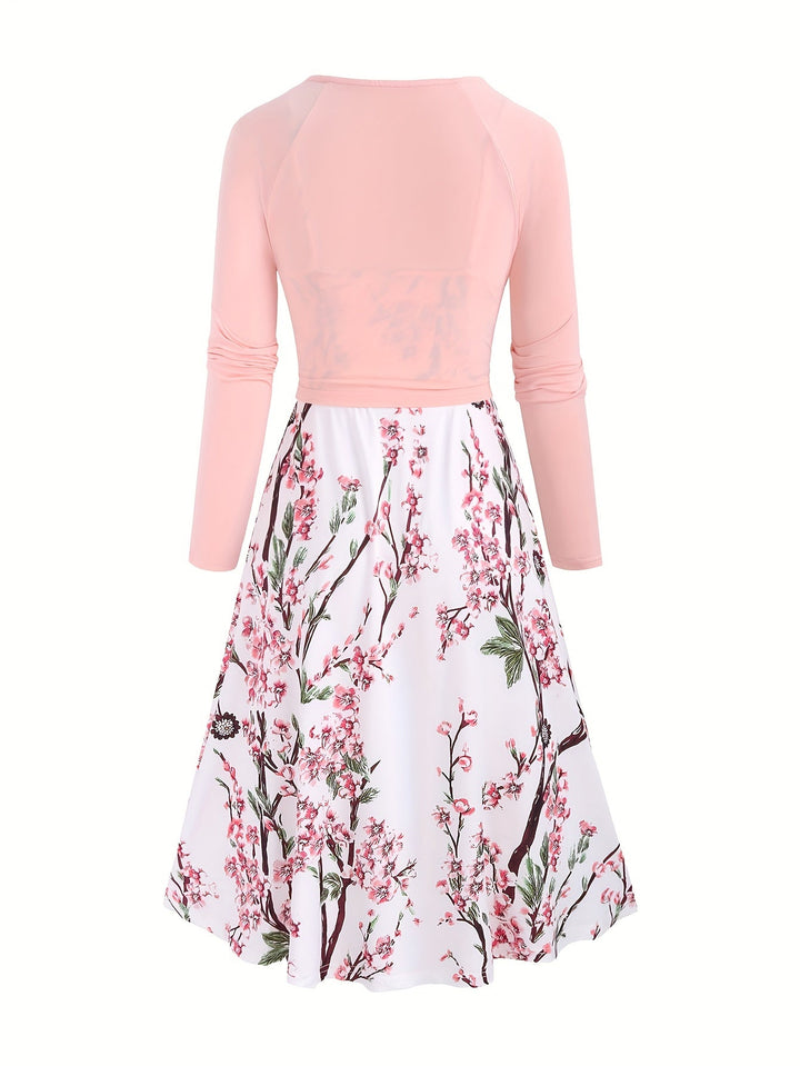 Sandra - Conjunto de vestido vintage de dos piezas