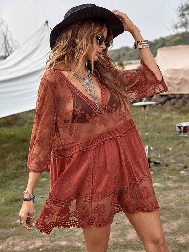Valentina - Vestido Mini Suelto con Escote en V