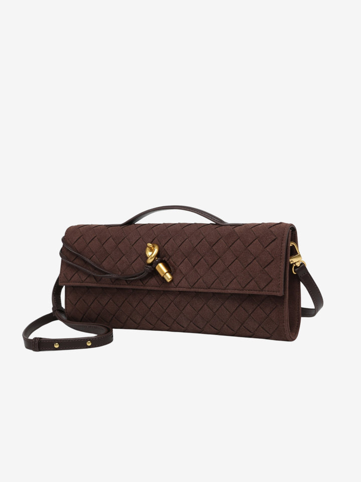 Araceli - Woven Suede Clutch