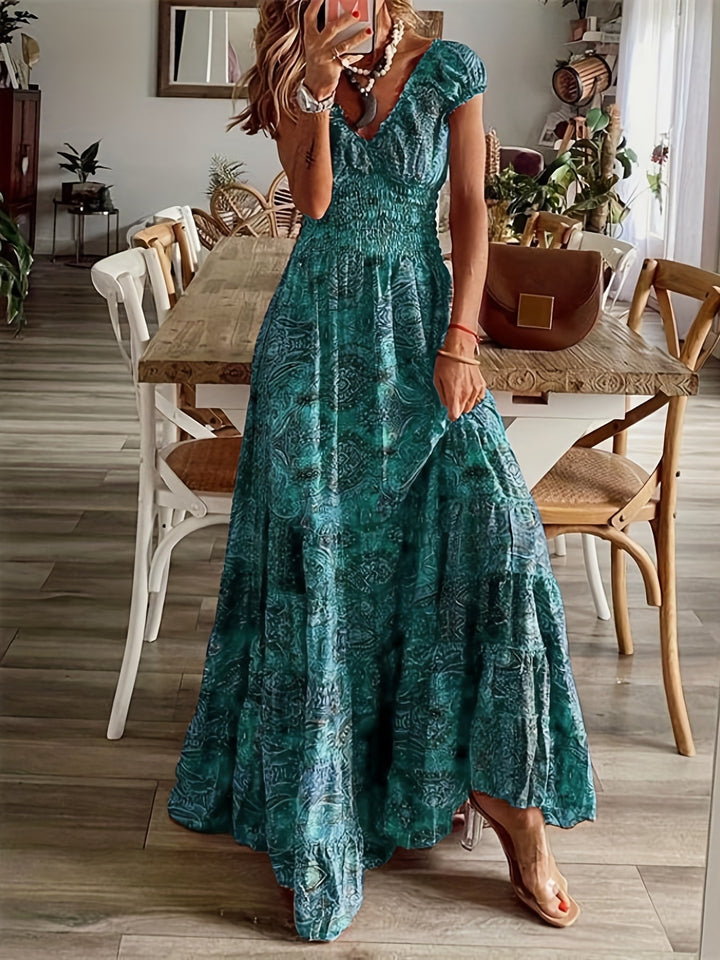 Alondra - Vestido Largo Bohemio de Cuello en V