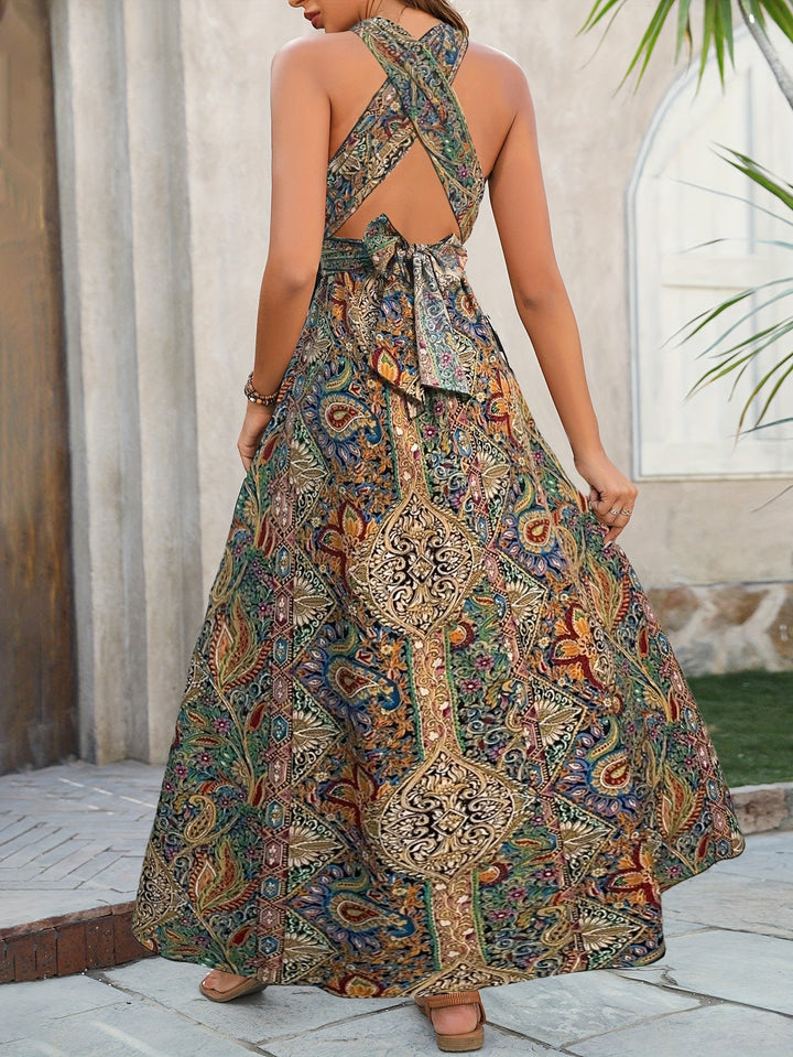 Ángeles - Halter con Estampado Paisley Hazel
