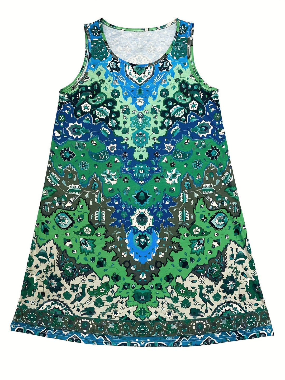 Adela - Vestido mini de punto sin mangas estilo boho-chic