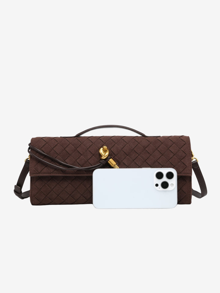 Araceli - Woven Suede Clutch