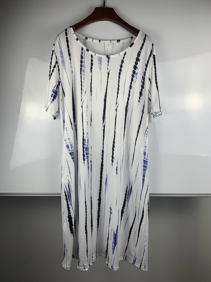 Alba - Vestido de camiseta boho en tallas grandes