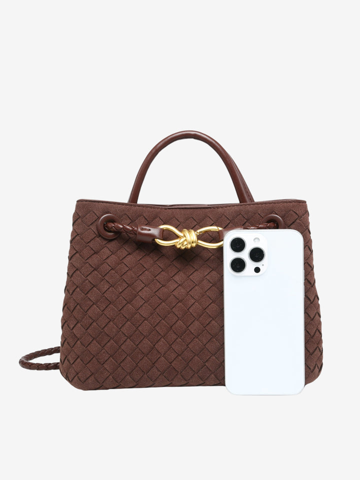 Feliciana - Bolso Pequeño de Ante Trenzado