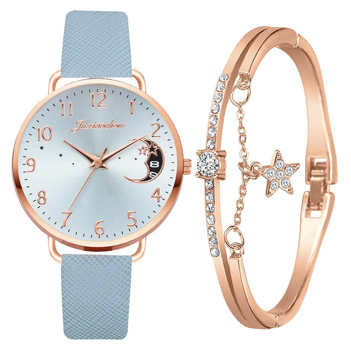 Raquel - Conjunto de Reloj de Esfera Maan y Pulseras