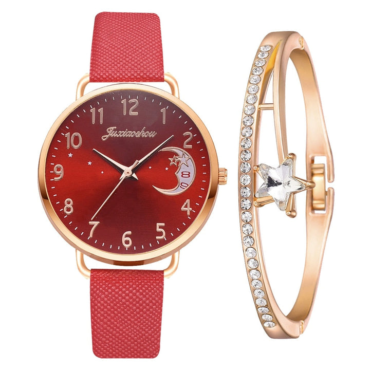 Raquel - Conjunto de Reloj de Esfera Maan y Pulseras