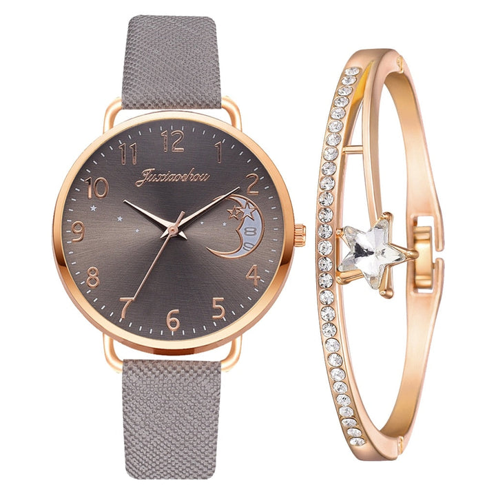 Raquel - Conjunto de Reloj de Esfera Maan y Pulseras