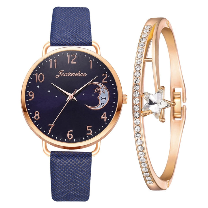 Raquel - Conjunto de Reloj de Esfera Maan y Pulseras