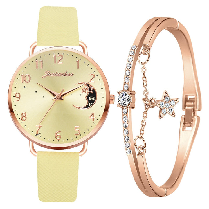 Raquel - Conjunto de Reloj de Esfera Maan y Pulseras