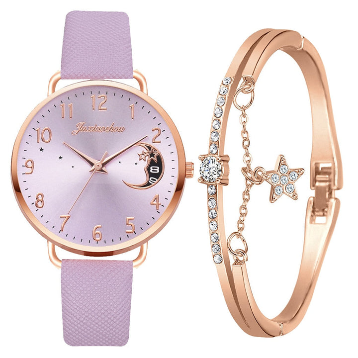 Raquel - Conjunto de Reloj de Esfera Maan y Pulseras