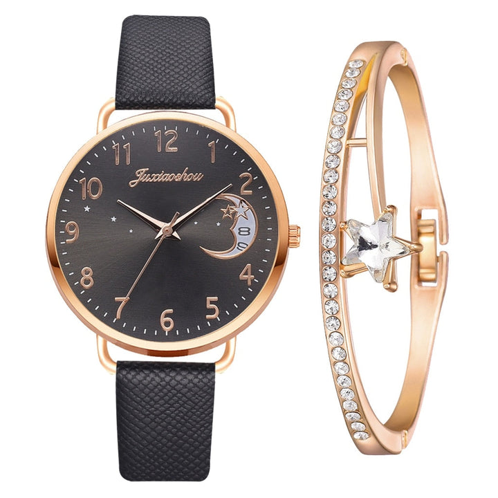 Raquel - Conjunto de Reloj de Esfera Maan y Pulseras