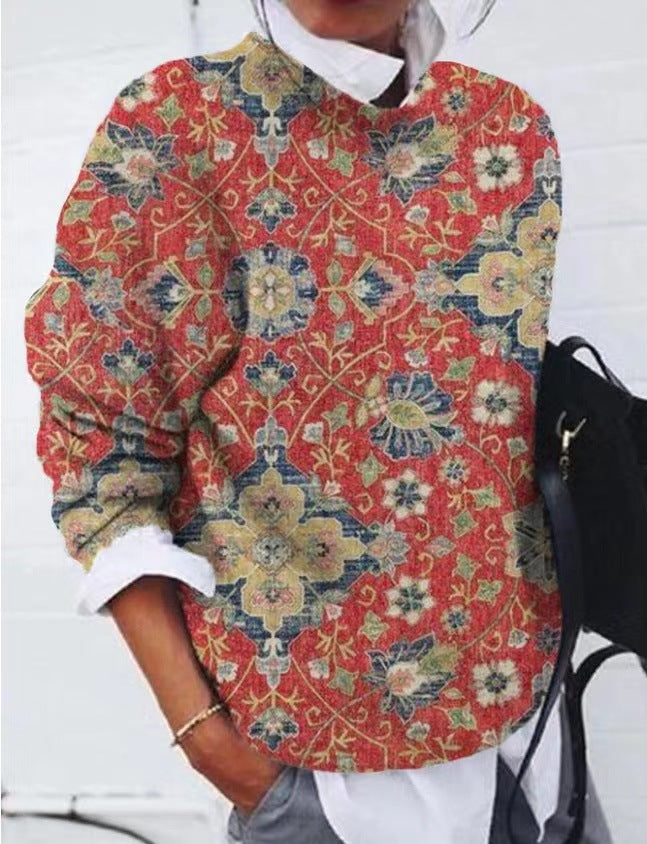 Mireia - Suéter casual con diseño de leopardo