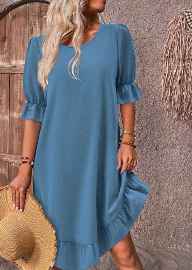 Nuria - Vestido de Verano con Mangas Voladas