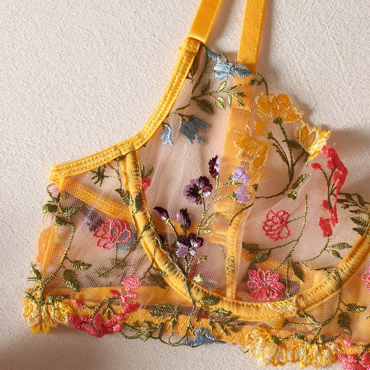 Vanessa| Conjunto de lencería francesa de 3 piezas