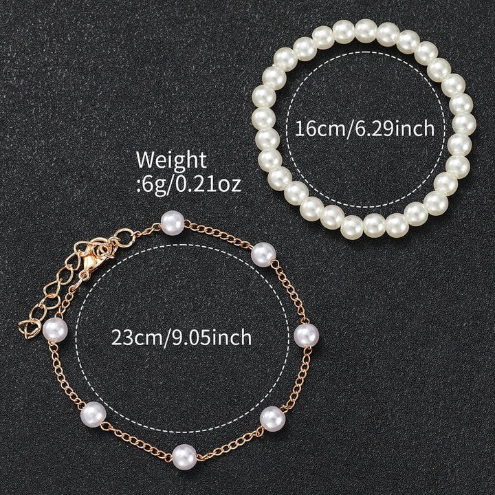 Martina - Reloj clásico de dama con pulseras de perlas