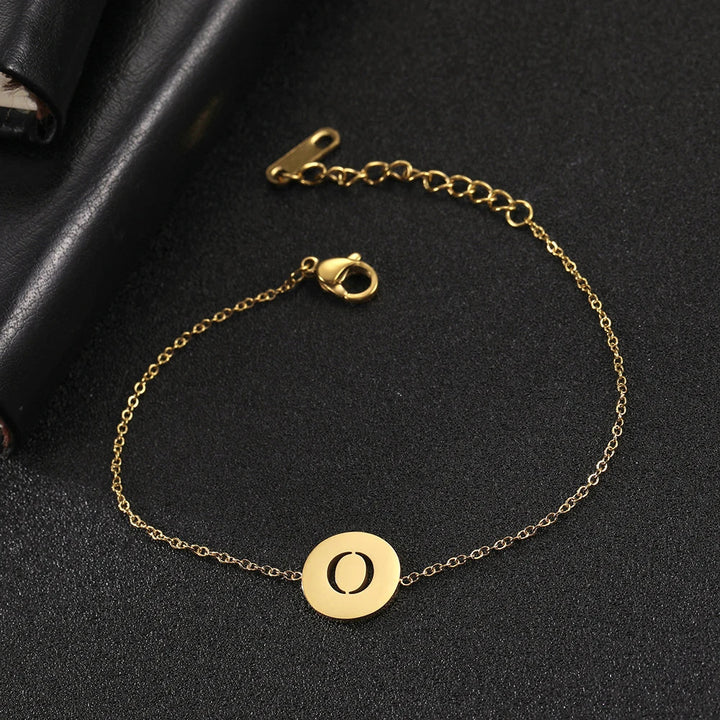 Alba - Pulsera de acero inoxidable con iniciales