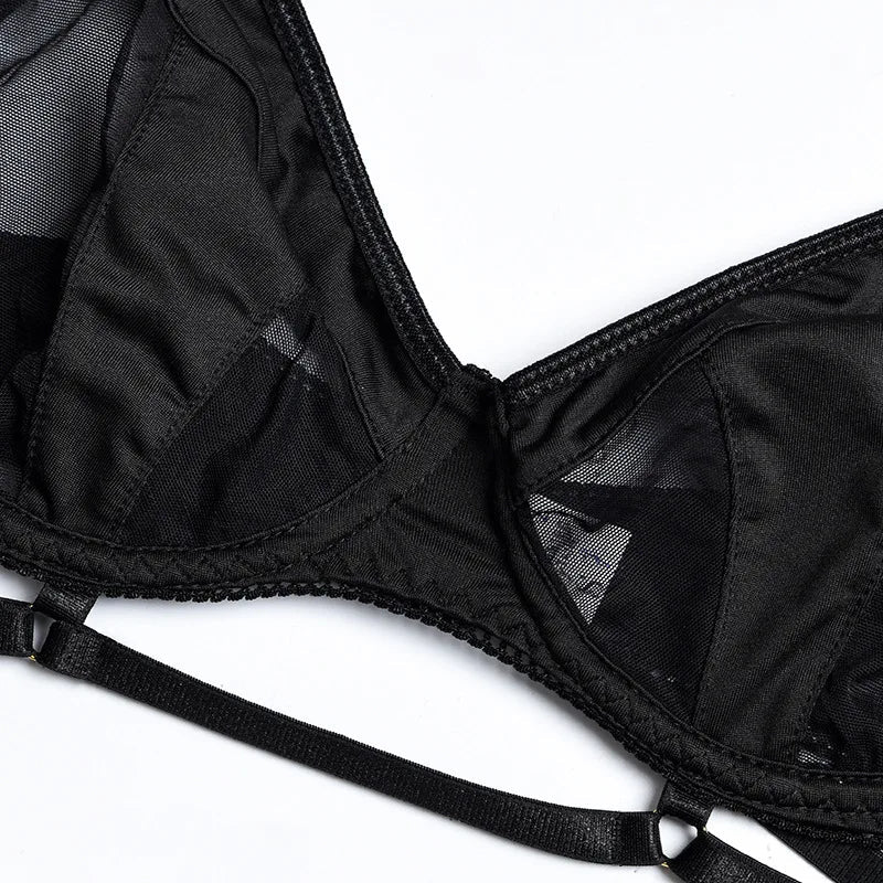 Bibiana| Conjunto de lencería francesa de 3 piezas