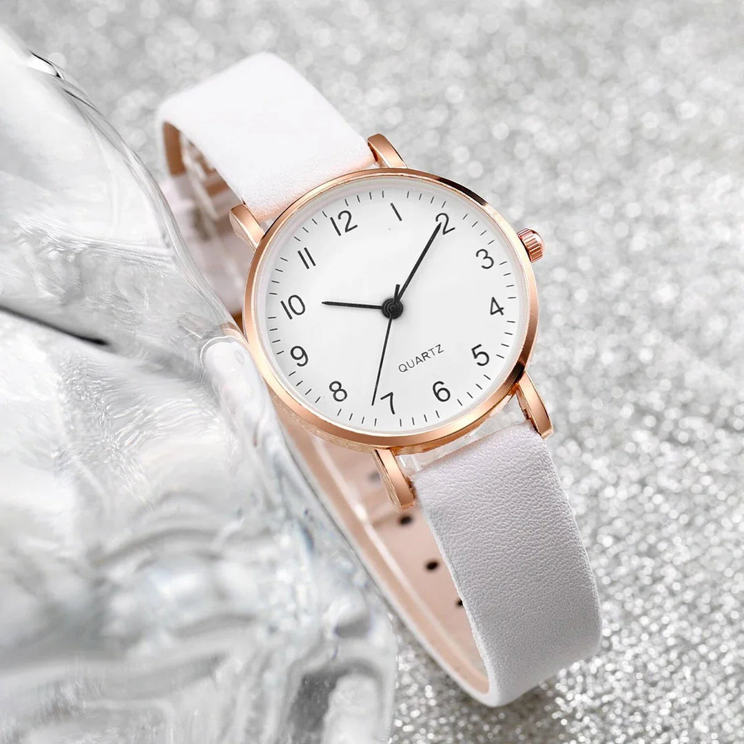 Martina - Reloj clásico de dama con pulseras de perlas