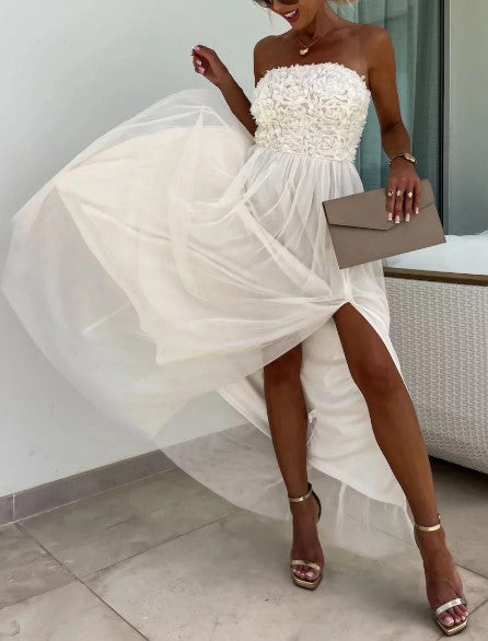 Estela - Vestido Maxi Fluido de Un Hombro