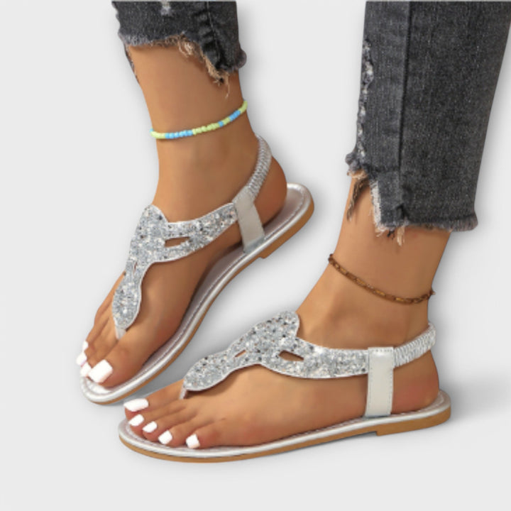 Elvira | Sandalias ortopédicas con cristales