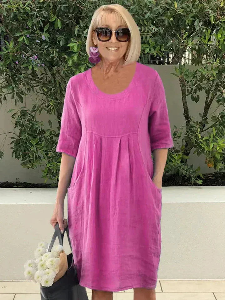 Oriana - Vestido Suelto con Bolsillos