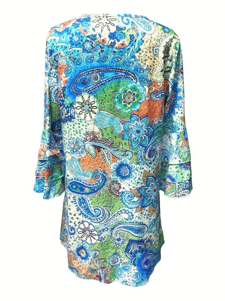 Gracia - Vestido Floral con Escote en V
