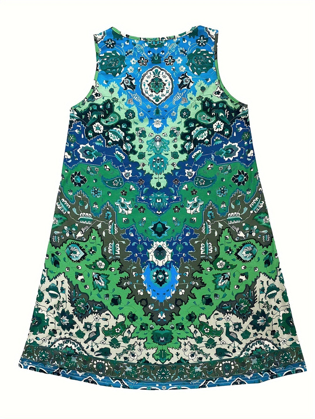 Adela - Vestido mini de punto sin mangas estilo boho-chic