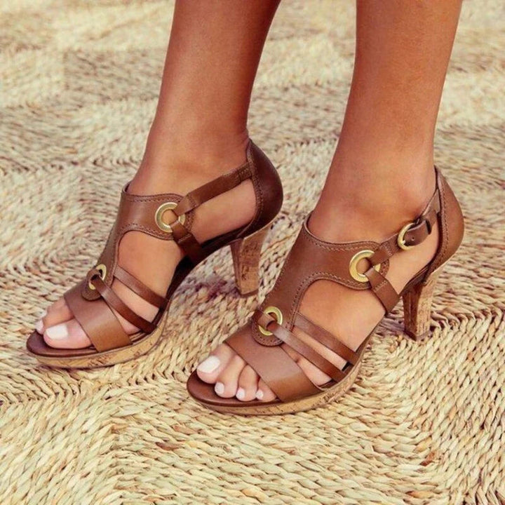 Ximena | Sandalias premium hechas a mano con tacón