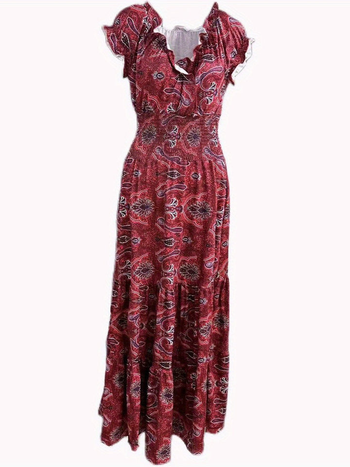 Alondra - Vestido Largo Bohemio de Cuello en V