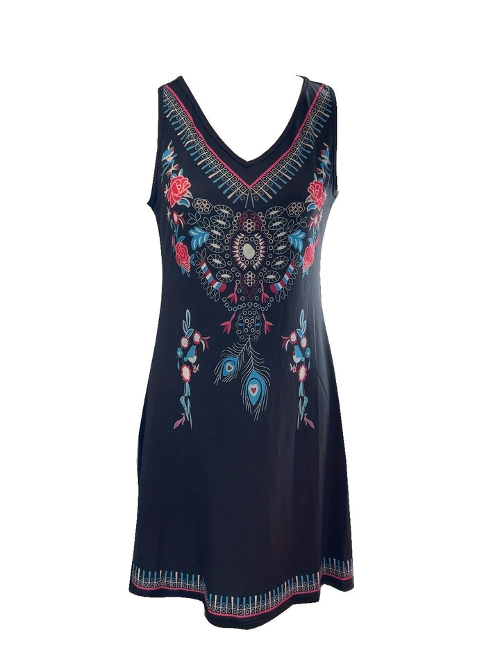 Araceli - Vestido de estampado floral étnico