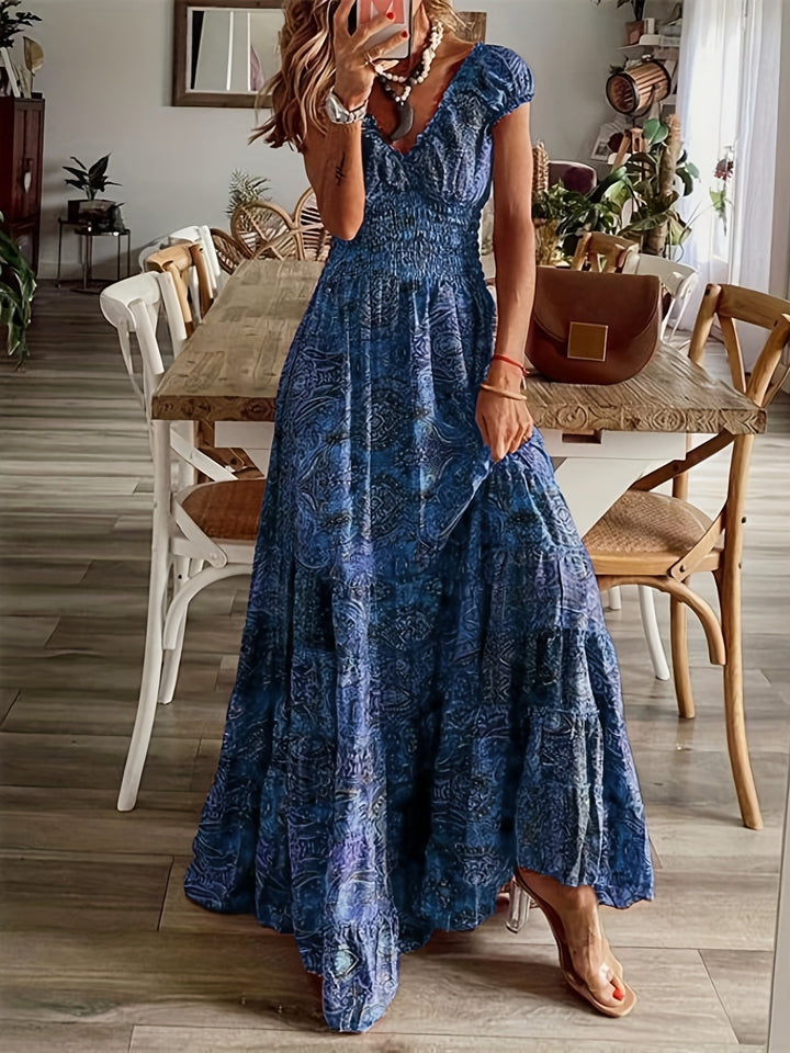 Alondra - Vestido Largo Bohemio de Cuello en V
