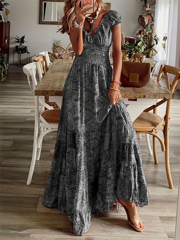 Alondra - Vestido Largo Bohemio de Cuello en V