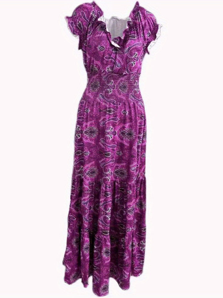 Alondra - Vestido Largo Bohemio de Cuello en V