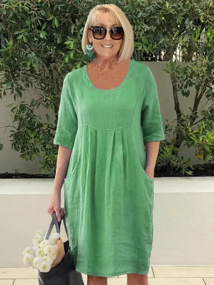 Oriana - Vestido Suelto con Bolsillos