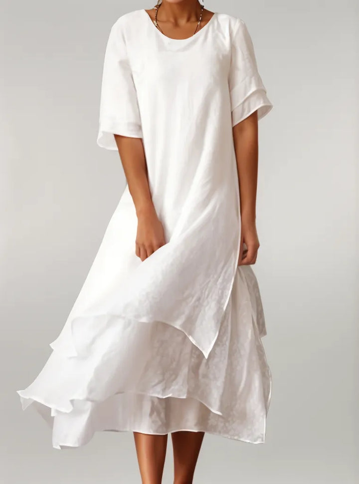 Itzel – Vestido con Escote en V Irregular