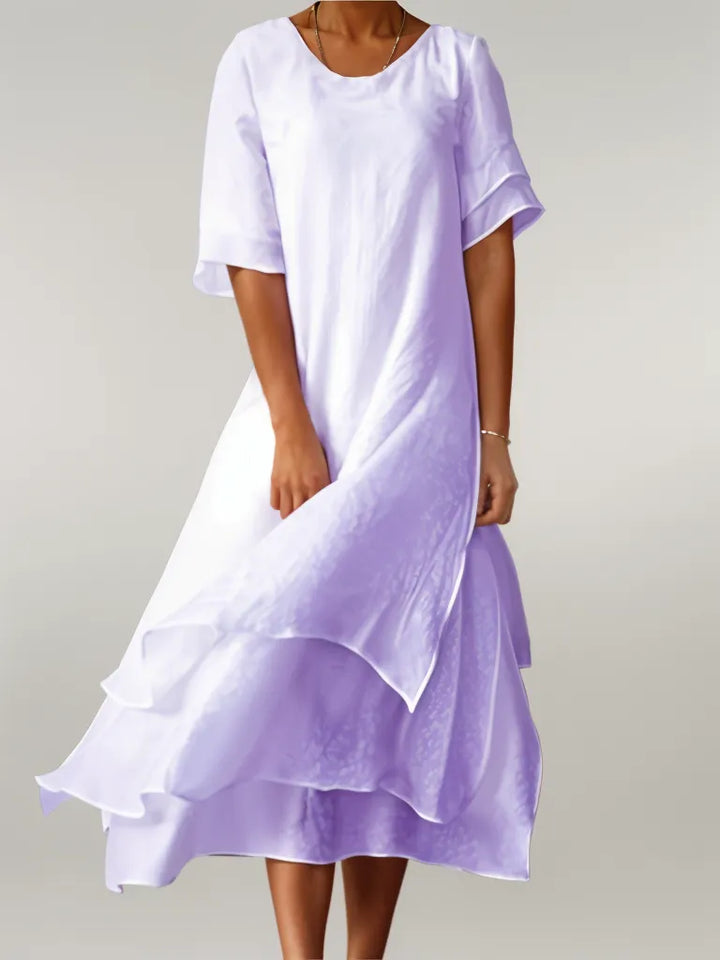 Itzel – Vestido con Escote en V Irregular