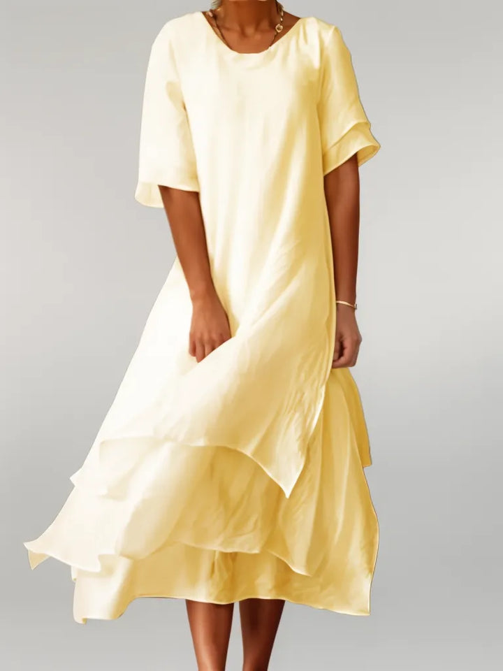 Itzel – Vestido con Escote en V Irregular
